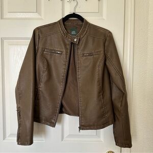 Wild Fable Brown Racing Jacket